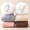 Silica Gel Thicken Velvet Socks Patchwork Sleeping Socks Cute Fleece Socks Women  Fall/Winter