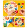 Kids Musical Instrument Wooden Xylophone Twisting Worm Rainbow Tower Clock Shape