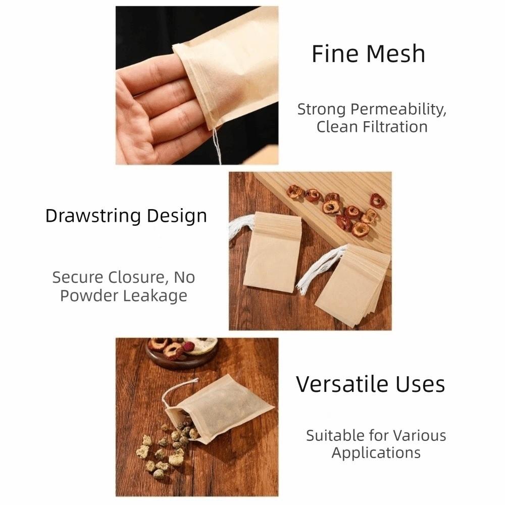 100 pieces/set Empty Filter Paper Tea Bag Multi Functional Disposable Tea Bags Loose Leaf Tea
