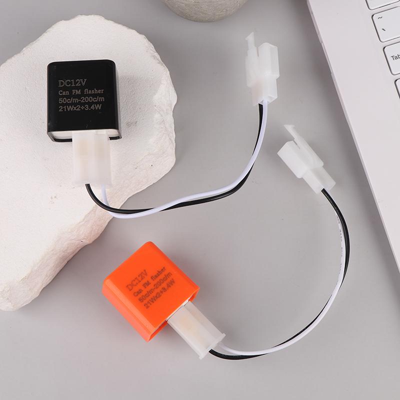 Регулируемое 2-контактное электронное светодиодное реле-мигалка с проводами для мотоциклов, скутеров, указателей поворота, реле гипер-мигания