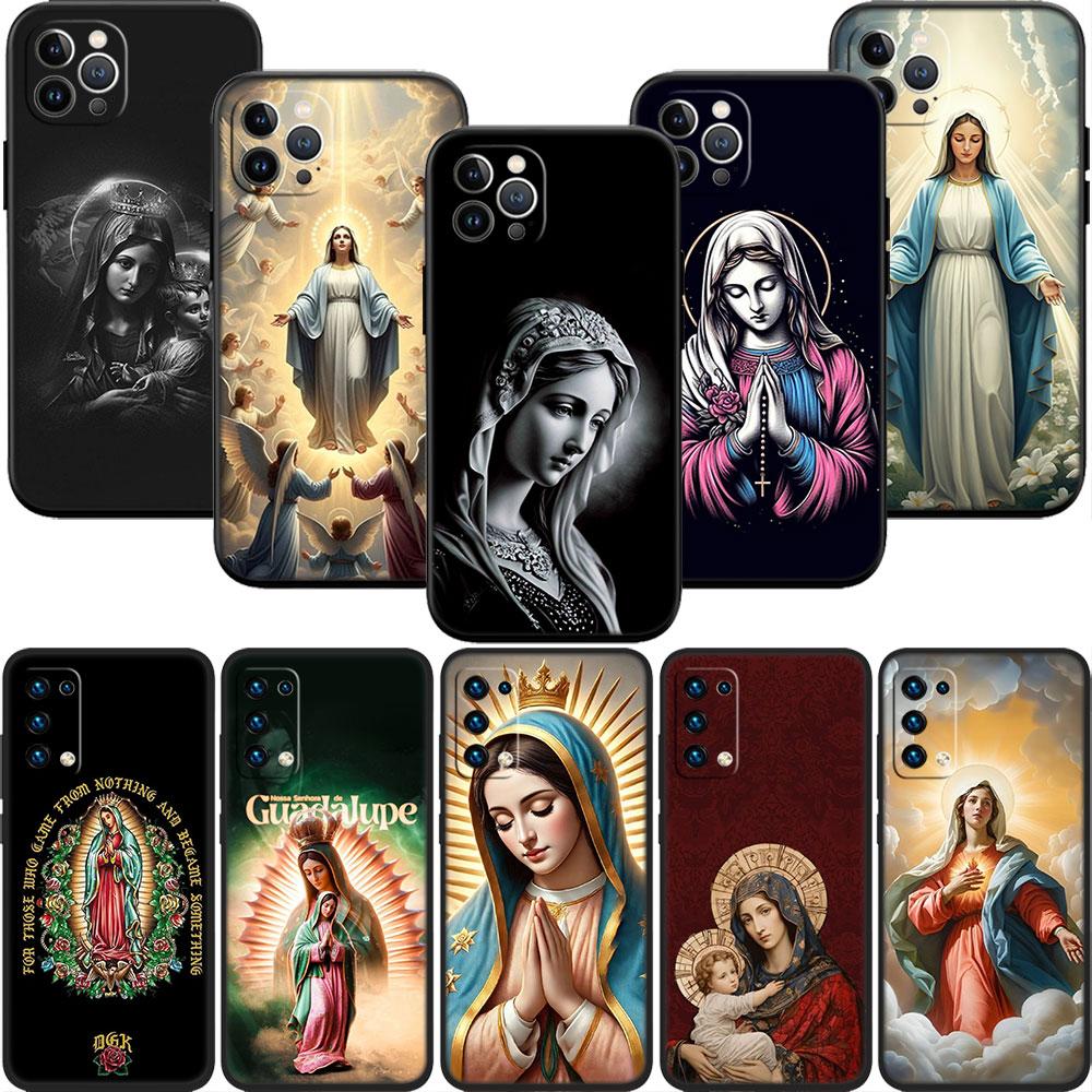 BF115 Virgen Maria Phone Case for Samsung Galaxy M06 M15 M16 M35 M55 M56 A36 A42 A50 A50S A51 A52 A32 A33 A05 A05S A06 A16 A20