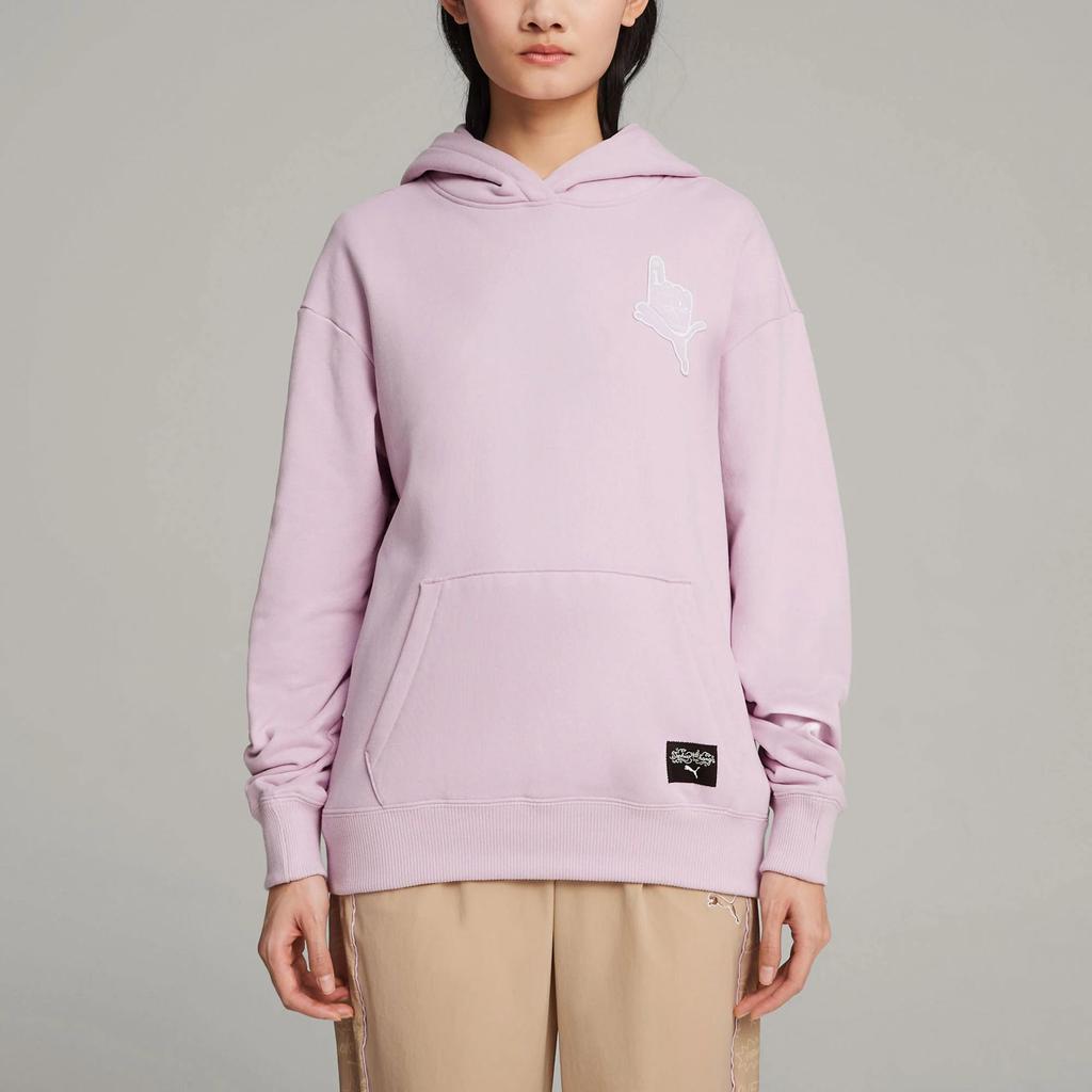 Puma X Sophia Chang вышитый логотип дизайн повседневная толстовка с капюшоном женские толстовки светло-фиолетовый 624629-60