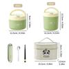 Ceramic Lunch Box Portable Insulated Food Storage Container With Lid Microwave Bento Box Sealed Leak Proof Food Jar