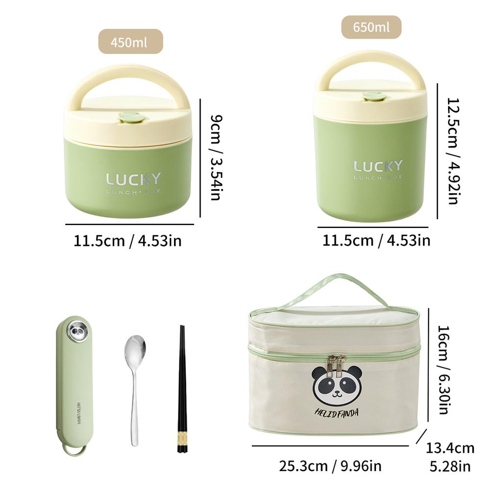 Ceramic Lunch Box Portable Insulated Food Storage Container With Lid Microwave Bento Box Sealed Leak Proof Food Jar