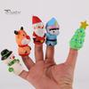 5Pcs/Set Christmas Finger Puppets Silicone Elk Santa Claus Snowman Christmas Tree Character Toys Role-Playing Storytelling Learning Finger Puppet Toys