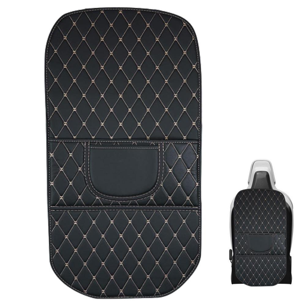 Противоударный коврик на спинку автомобильного сиденья из искусственной кожи с сумкой для хранения, защита от грязи, автоматические противоударные подушечки