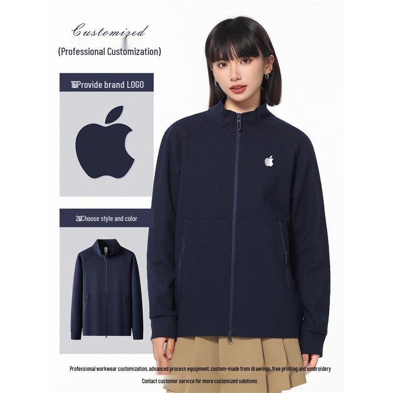 Custom Apple Workwear Hoodie with Logo - Mobile Store Business Jacket, Autumn/Winter