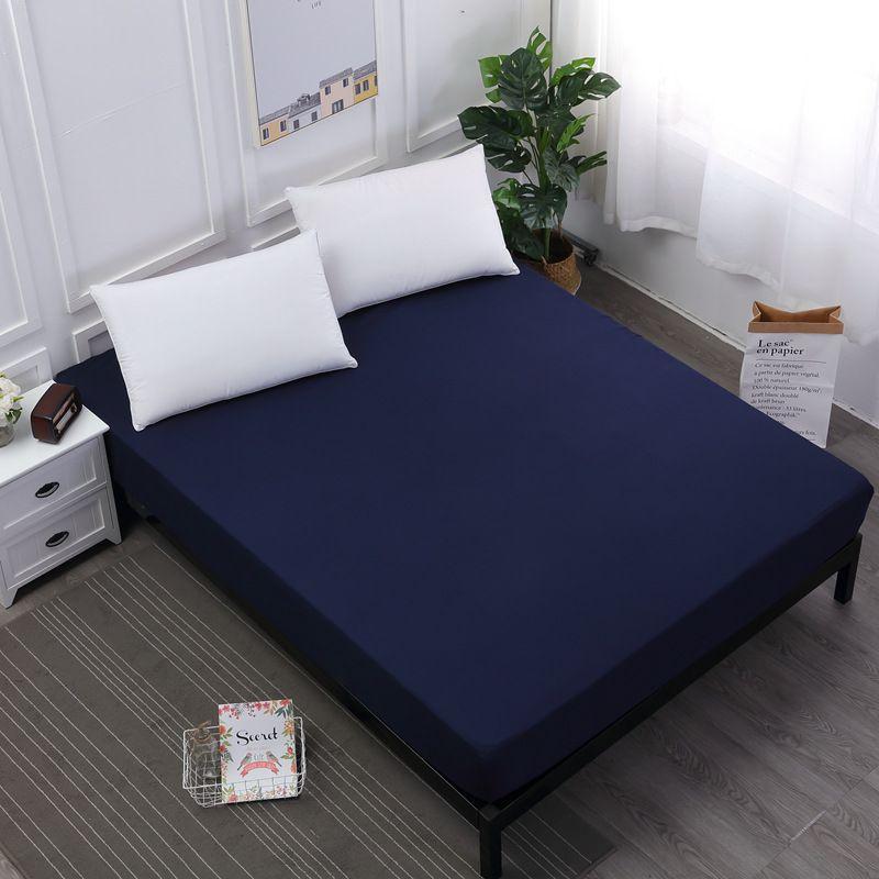 Soft Lightweight Fitted Sheet Solid Color Mattress Protective Cover For Cozy Sleeping