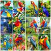 5d Diy Diamond Painting Parrot Tree Full Square/round Embroidery Mosaic Animal Cross Stitch Home Decor