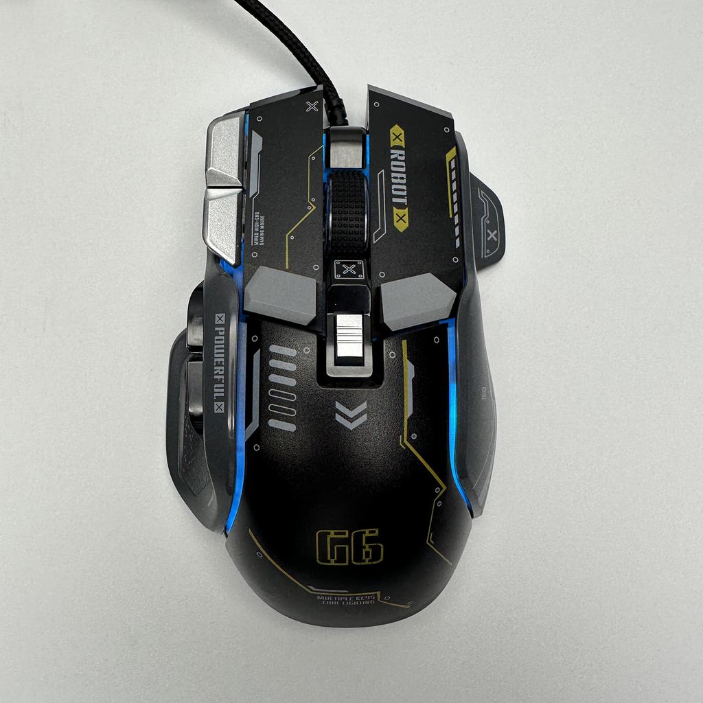 G6 RGB Проводная игровая мышь с эргономичным дизайном и настраиваемым программированием 12 клавиш макросов
