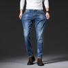 Мужские джинсы высокого класса, весенние прямые эластичные модные брюки для мужской одежды, брюки