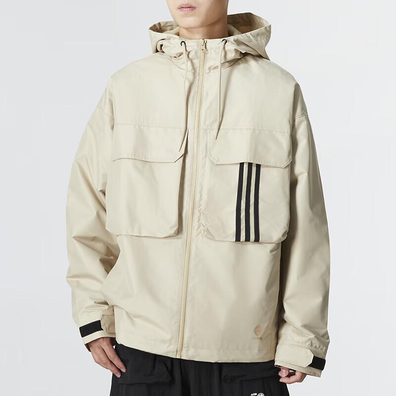 Adidas Jackets Men's Khaki Hooded Moderate Other HM3820