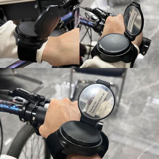 Велосипедное Зеркало Заднего Вида Наручный Ремешок 360 Градусов Поворота Регулируемое Легкое Велосипедное Наручное Зеркало Заднего Вида