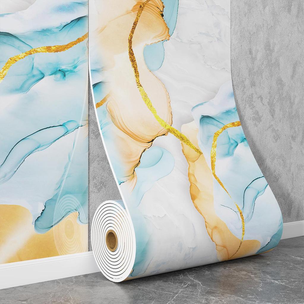 Самоклеящаяся водостойкая настенная наклейка под мрамор для ванной комнаты, гостиной, кухни и ТВ-зоны.