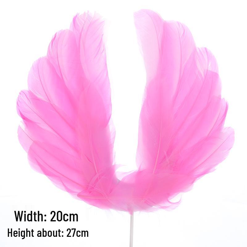 Топпер для торта «Крылья ангела», перья, сердце, проволока и полоска из страусиных перьев для украшения