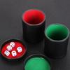 Durable with Lid Dice Cup Leather Black Board Games Green Red Lining Party Dice Cup