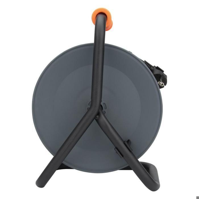 Катушка с 4 розетками H05VV-F 3G1мм² 25м + автоматический выключатель - Черный - Zenitech