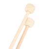 Wood Handle Drumsticks Drum Mallet Stick with Felt Head Drum Mallets Percussion Stick for Marchings Band Snare Drum