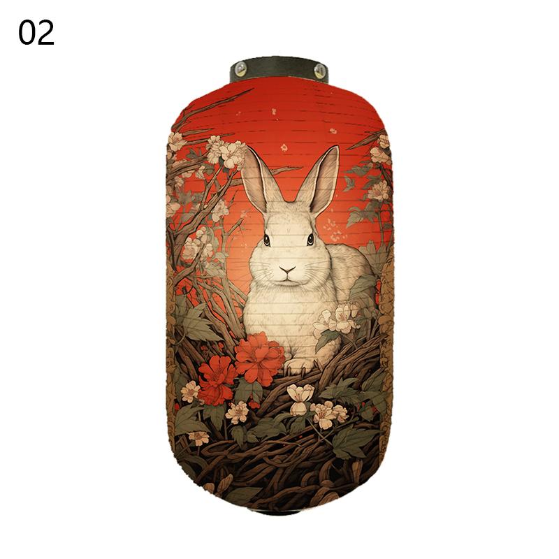 Японский традиционный бумажный фонарь в стиле укиё-э с изображением кролика, ресторан, кухня изакая, магазин суши, подвесной декор