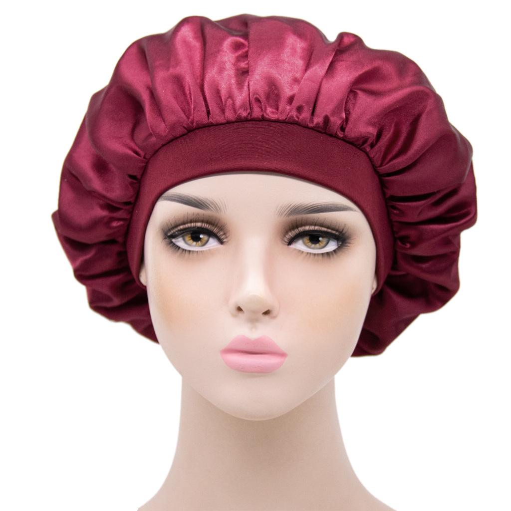 Cover Fashion Night Sleep Women Silk Bath Nightcap Hair Cap Shower Caps Sleeping Hat Satin Bonnet
