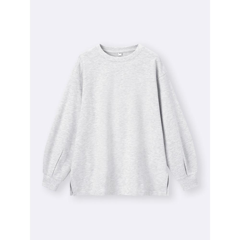GU by Uniqlo Футболка свободного кроя с длинным рукавом LighT Sweat 