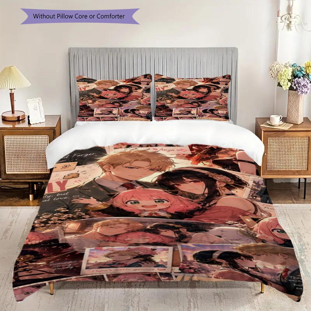 Spy Family Cozy Adventure Threepiece Set 1 Duvet Cover 2 Pillowcase Without Core Bedding Set Soft And Comfortable Christmas Birthday Gift