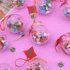 Cute Mini Christmas Eraser Kawaii Cartoon Christmas Ball Snowman Santa Pencil Erasers