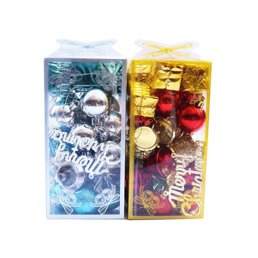 26/32PCS Xmas Ball Bell Christmas Hanging Decoration Multicolor Xmas Tree Decoration Gift