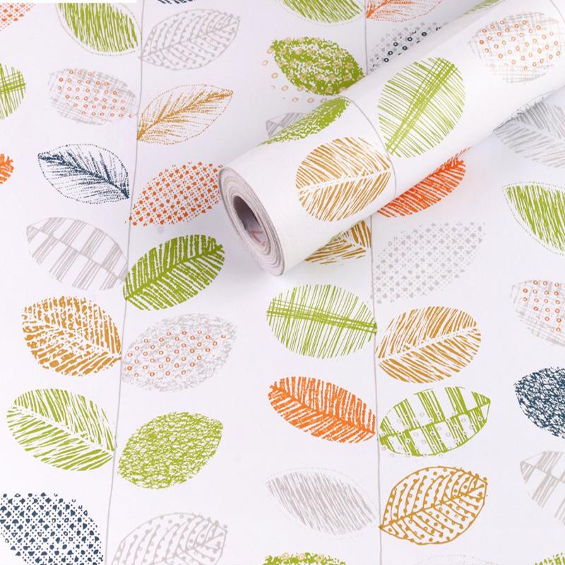 Обои Зеленый Лист Самоклеящиеся Обои Бохо Контактная Бумага для Шкафов Разнообразные Обои для Спальни Самоклеящиеся Наклейки