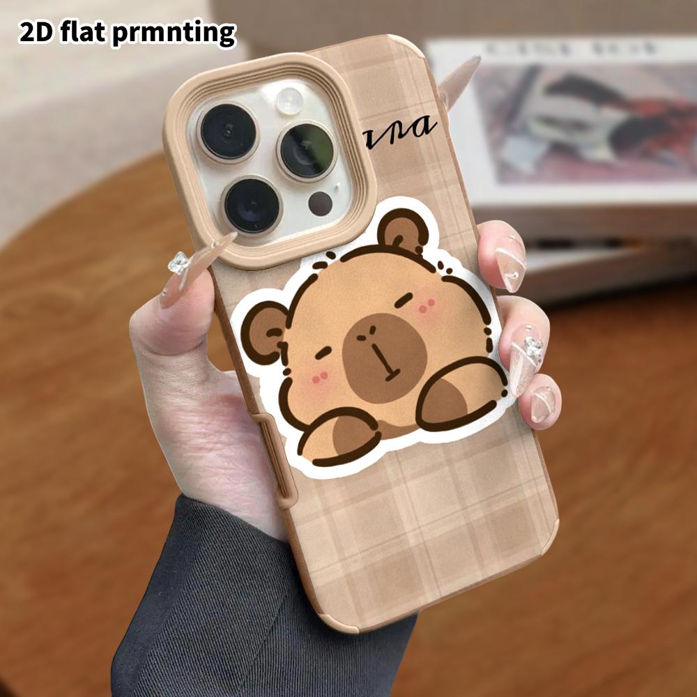 Phone Case: Lambskin 2D Flat Samsung Galaxy A34 A35 M05 M06 S20 S22 S21 FE Plus 5G Protective Case, Capybara, Christmas and Halloween Gift