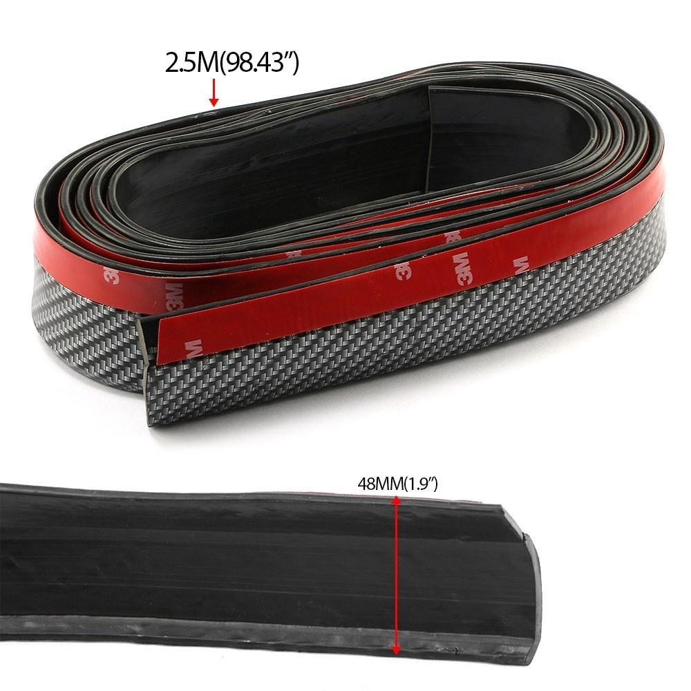 2.5M резиновый защитный кожух переднего бампера автомобиля универсальный протектор бампера из углеродного волокна резиновые защитные кожухи переднего бампера автомобиля