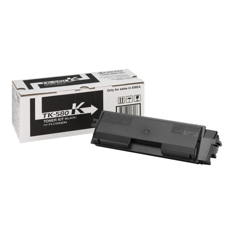 Kyocera TK580 Black Original Toner Cartridge - 1T02KT0NL0/TK580K-TK580K