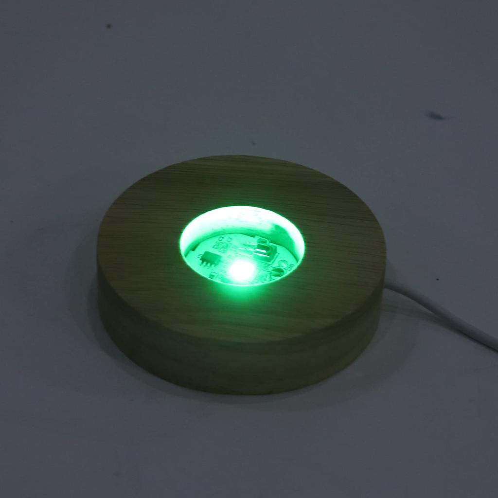 Светодиодная подставка для дисплея Светодиодная подставка для дисплея Подставка для дисплея Хрустальный шар Светящийся пьедестал Подставка для дисплея Освещение 7 цветов Создание атмосферы USB Кристаллическое стекло