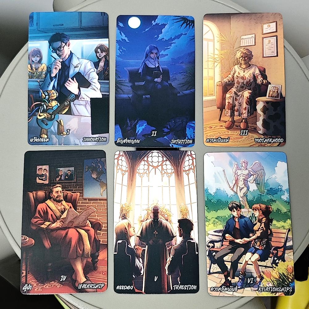 10.3*6cm Lucky In Love Tarot Deck 78 Pcs Cartoon Tarot Cards Based On Rider Waite System Anime Themed