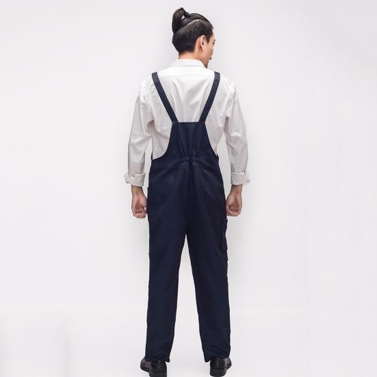 Рабочий комбинезон с нагрудниками, комбинезон с регулируемыми бретелями и карманами, однотонный комбинезон с широкими штанинами, рабочая униформа с несколькими карманами