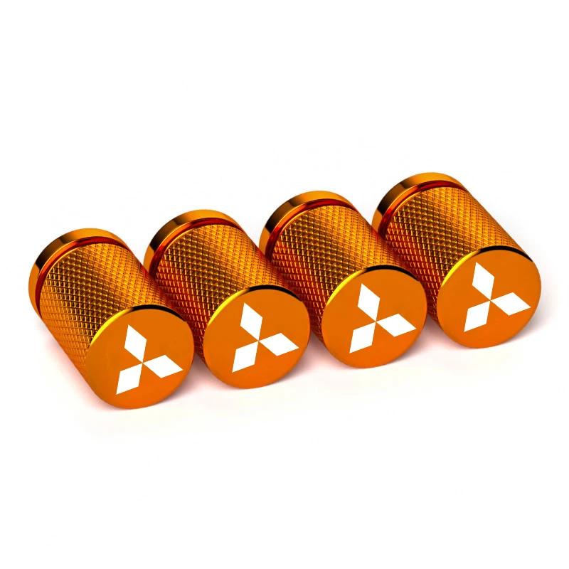 4PCS Wheel Decoration Cover for Mitsubishi Outlander Eclipse Delica Ralliart Lancer ASX Colt Pajero Colt Car Stem Valve Caps
