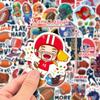 50 наклеек для футбола НФЛ Супербоул Персонализированные DIY декоративные наклейки Повторяющиеся наклейки для водонепроницаемых наклеек