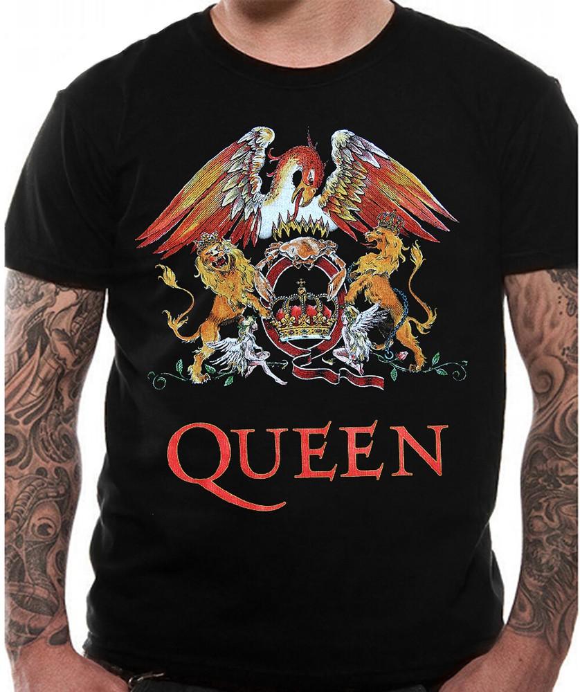 Футболка Queen Классический герб Логотип Фредди Меркьюри Черная Новая
