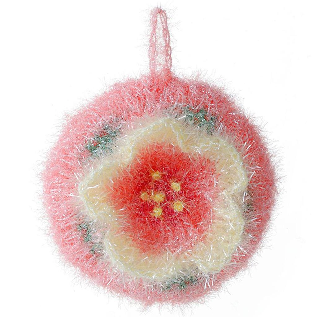 Kitchen Dish Cloths Absorbent Dish Rag Reusable Dish Towels Efficient Anti-grease Sakura Shape Cleaning Kitchen Acrylic