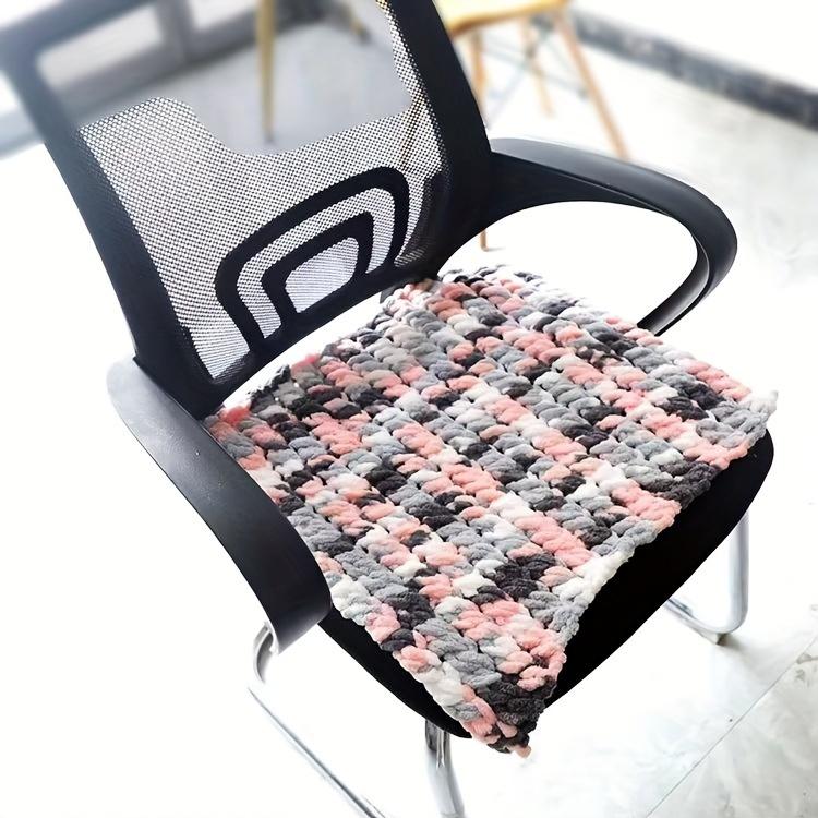 2pcs Luxurious Chunky Chenille Yarn Super Soft Thick Fluffy Giant Yarn for DIY Home Decor Projects Knitting Bulky Throw Rugs Scarves Hats Cat