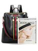 Double shoulder bag, large capacity dual-purpose women's bag, fashionable striped contrast Korean- women's backpack