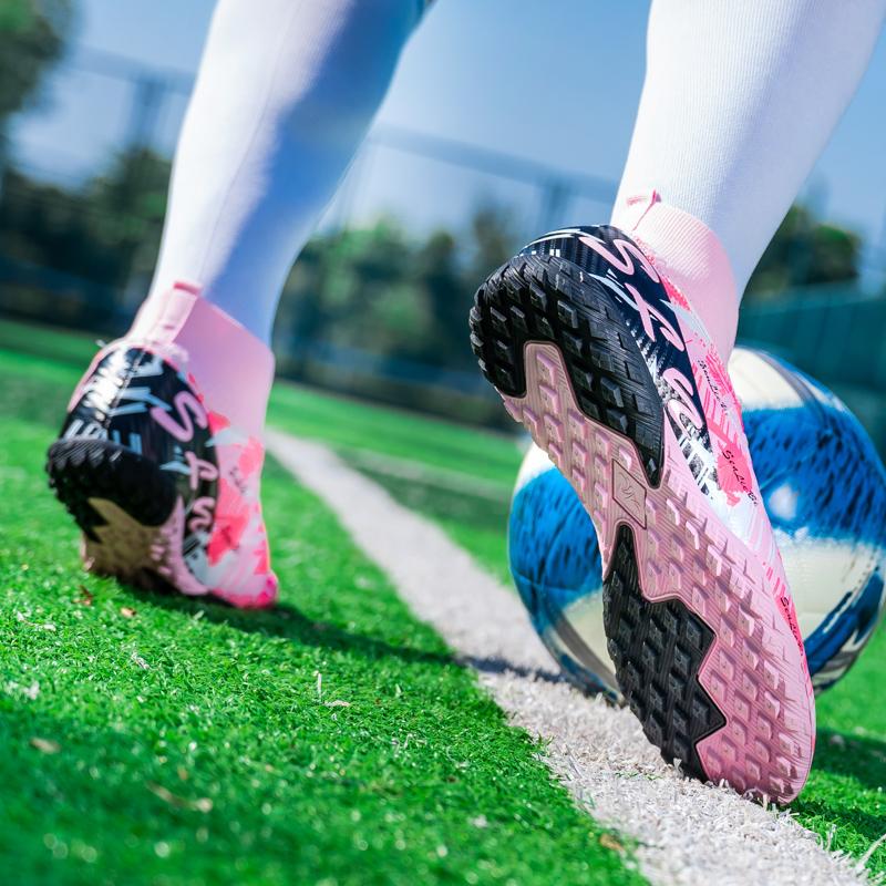 Мужские/детские футбольные бутсы Кожаные футбольные бутсы Резиновая мягкая подошва Короткие шипы Искусственный газон Юношеские Детские Футбольные Бутсы Мужские Футбольные Бутсы