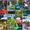DIY Waterfall 5D Diamond Painting Full Round Drill Landscape Tree Diamond Embroidery Cross Stitch Mosaic Home Decor
