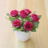 Rose Artificial Potted Plant Plastic False Plants Ornament Potted Plant  Wedding Arrangement