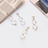 European & American Spiral Wave Twist Earrings: Simple, Exaggerated Design with Curved Ear Clips