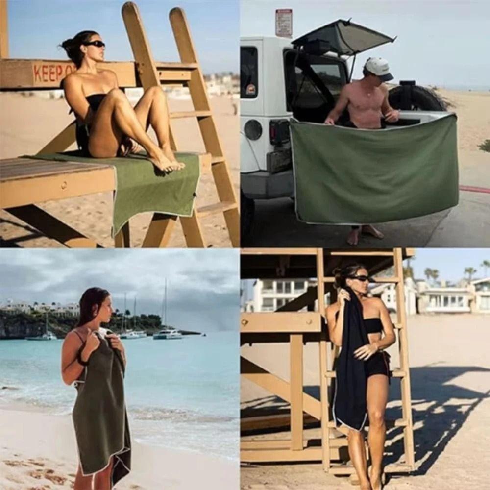Super Absorbent Magnet Beach Towel Microfiber Outdoor Magnet Towels Magnetic Bath Towel Camping