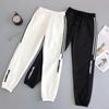 Спортивные штаны для студентов корейской версии, свободные тонкие повседневные брюки с тонкими секциями для ног
