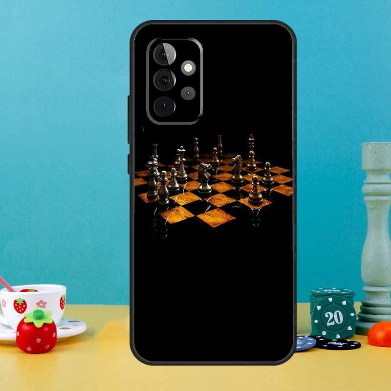 Чехол для телефона с шахматным рисунком для Samsung Galaxy A13 A23 A33 A53 A73 A14 A34 A54 A12 A32 A52 A51 A71