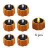 Pumpkin Solar Tea Light LED Candle Light Outdoor Waterproof Energy Electronic Flickering Solar Lamp Garden Halloween Home Decor