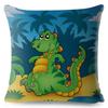 Наволочка с изображением динозавра Юрского периода и животного, наволочка из персиковой кожи, диван, домашний декор, наволочка